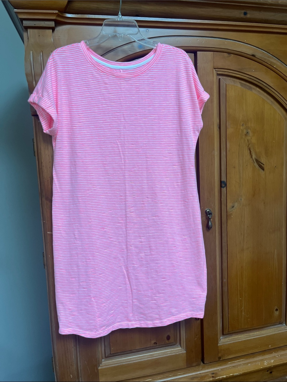 GAP Pink Striped Tee Dress